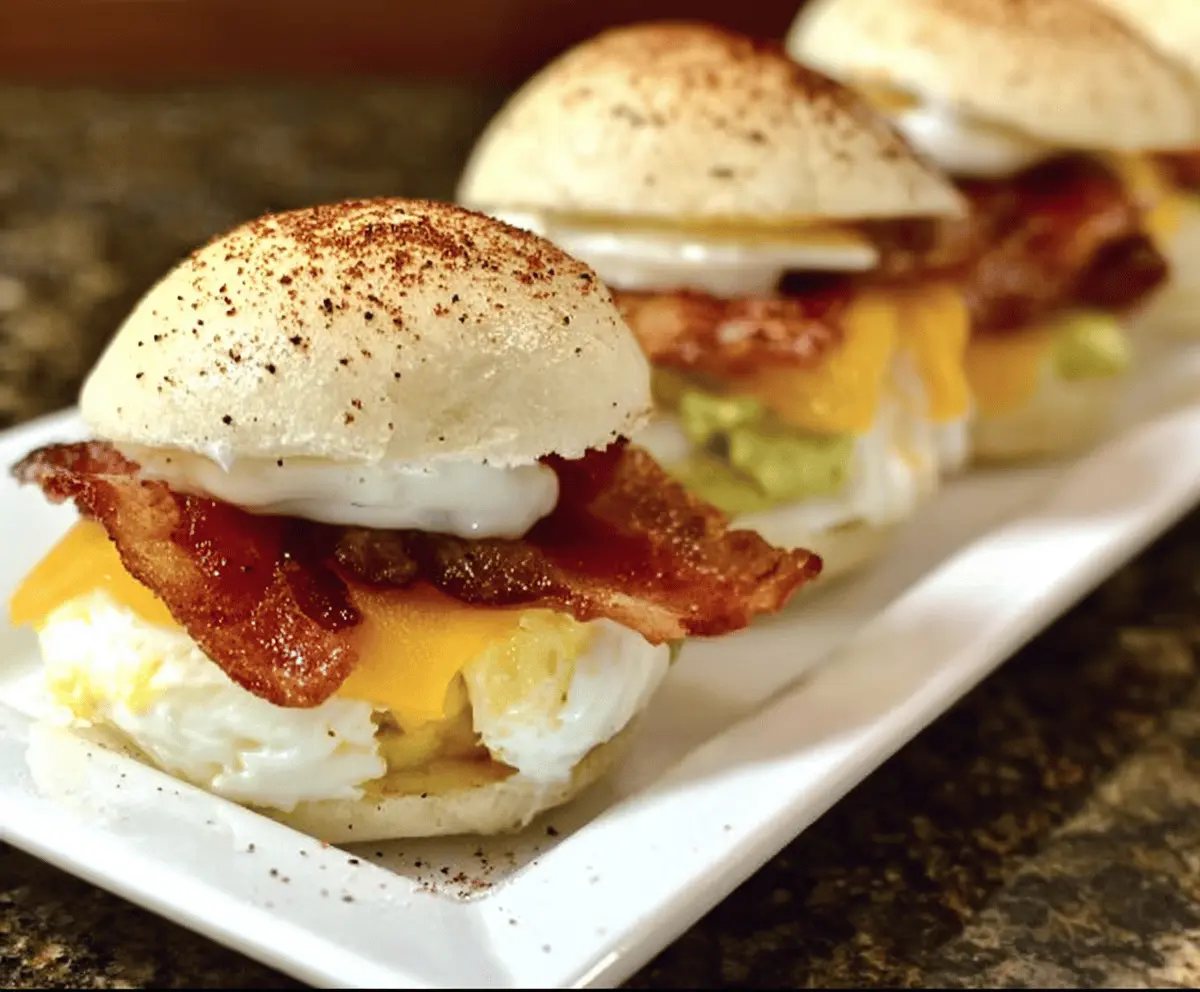 Easy Keto Bacon, Egg, and Cheese Sliders