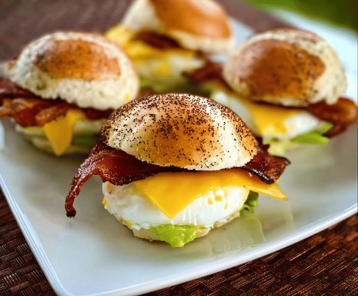 Easy Keto Bacon, Egg, and Cheese Sliders