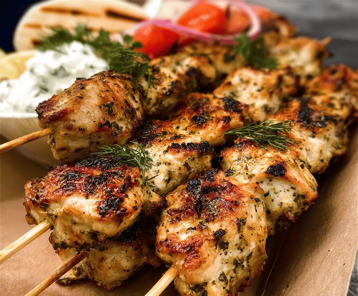Easy Authentic Greek Chicken Souvlaki Recipe