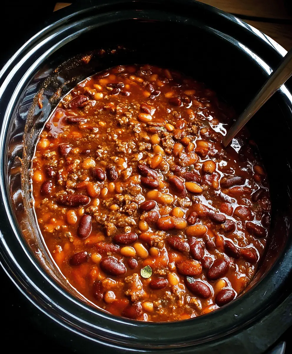 Easy Crockpot Cowboy Beans Recipe