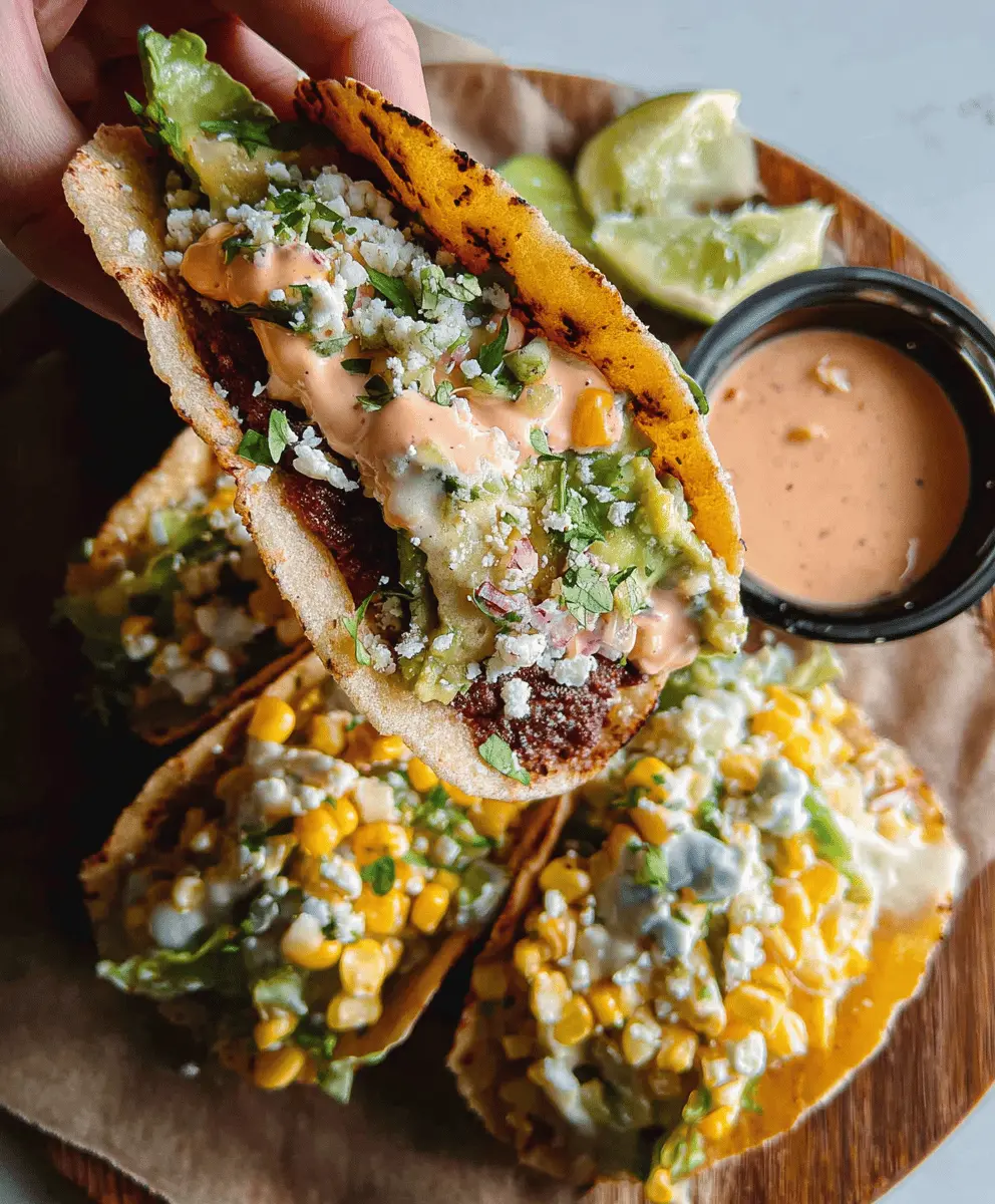 Easy Street Corn Smash Burger Tacos Recipe