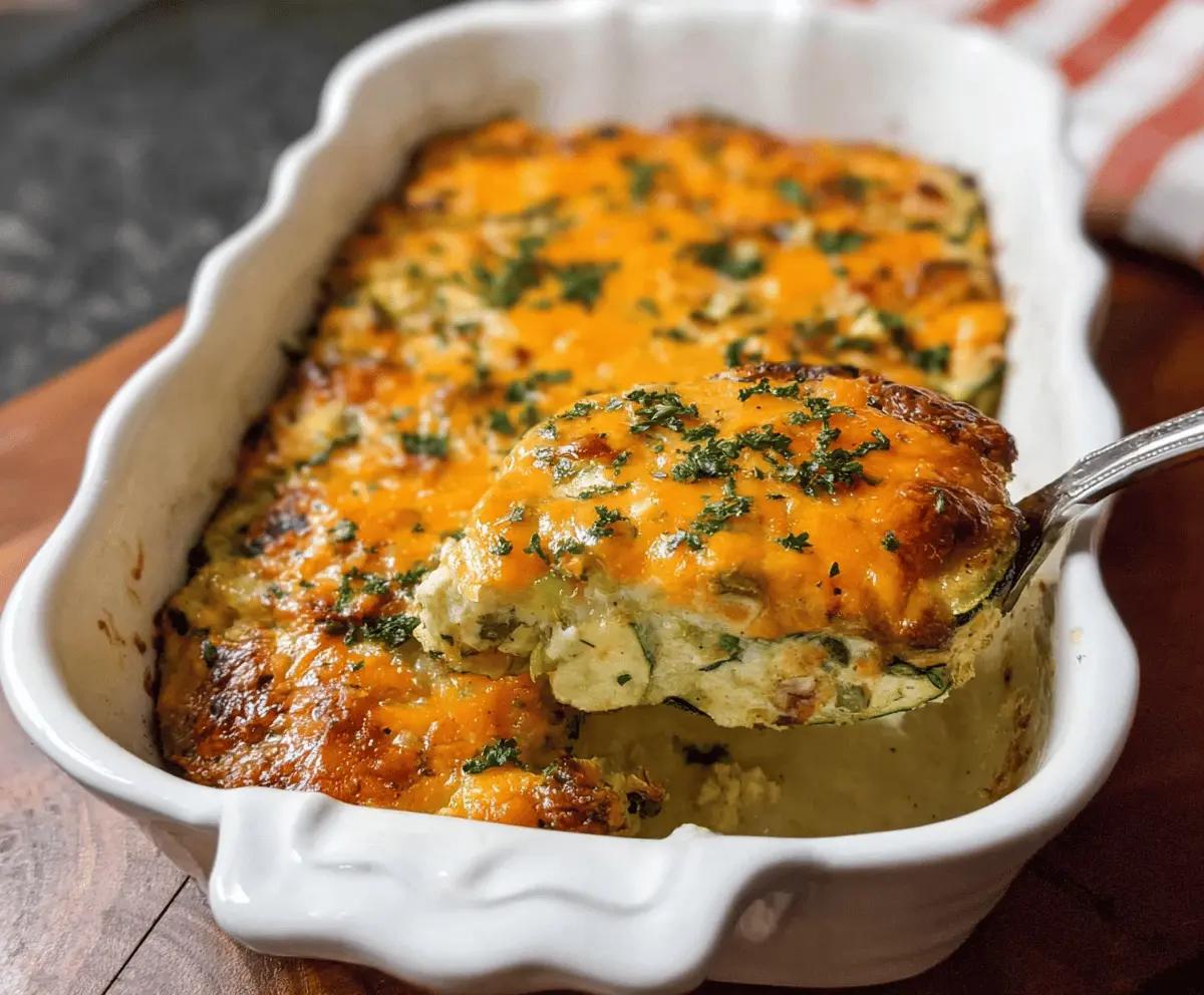 Easy Loaded Zucchini Casserole Recipe
