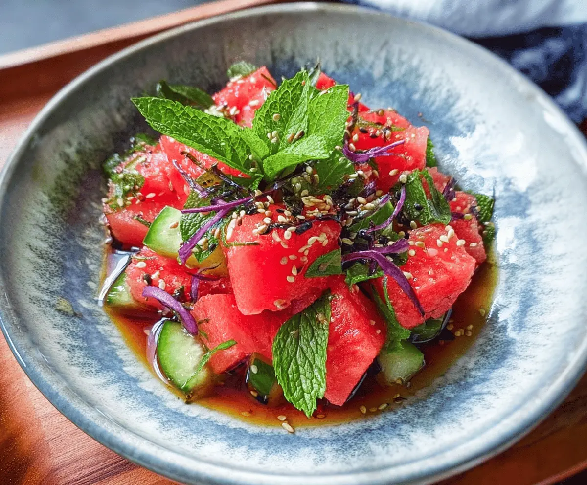 Refreshing Watermelon Shiso Salad Recipe