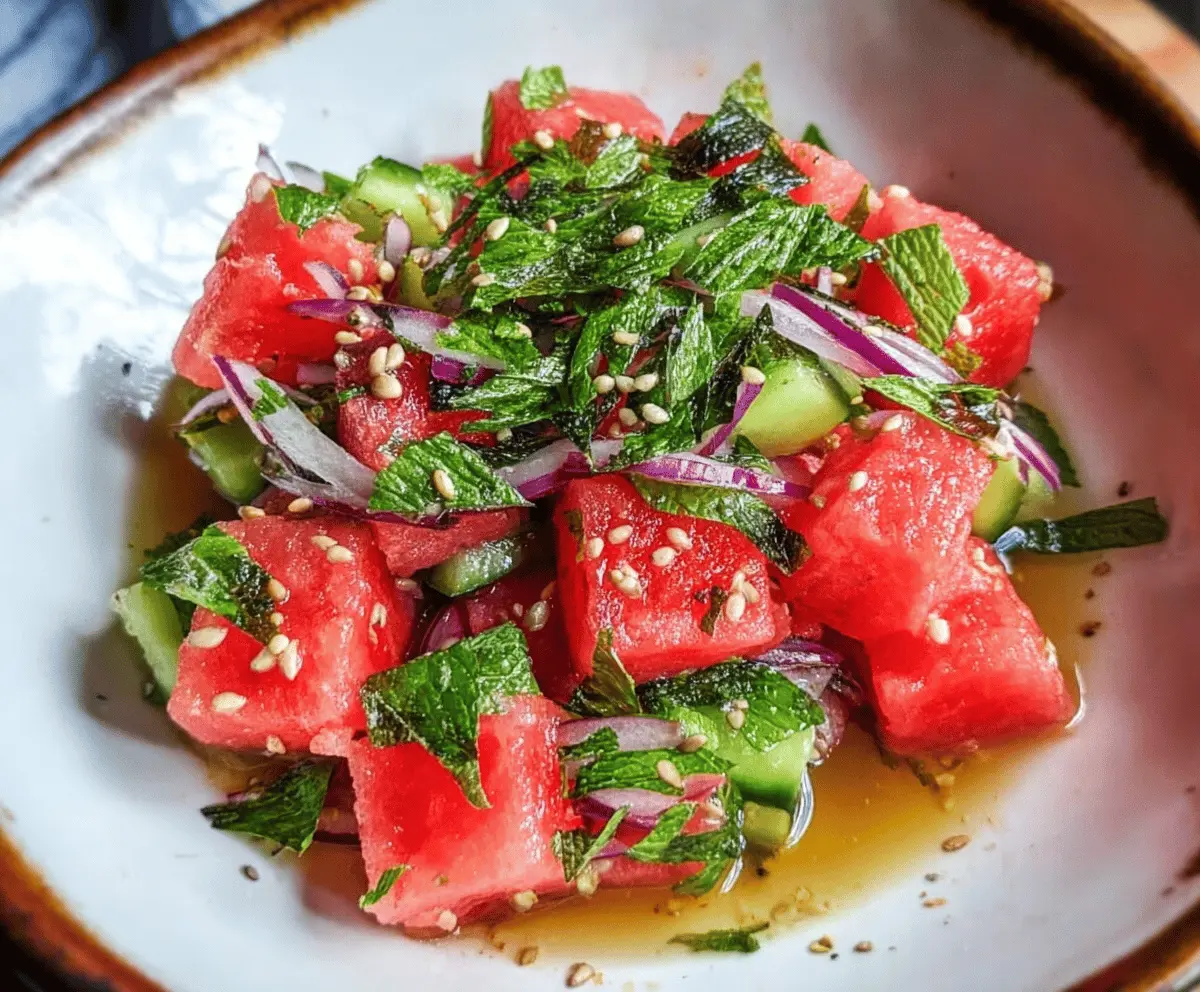Refreshing Watermelon Shiso Salad Recipe