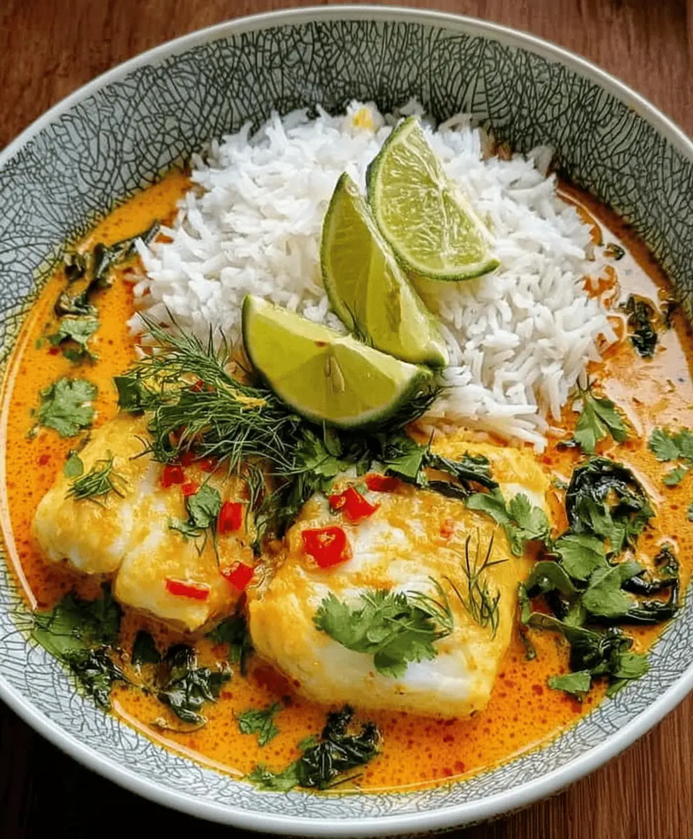 Easy Coconut Lime Fish Curry with Jasmine Rice