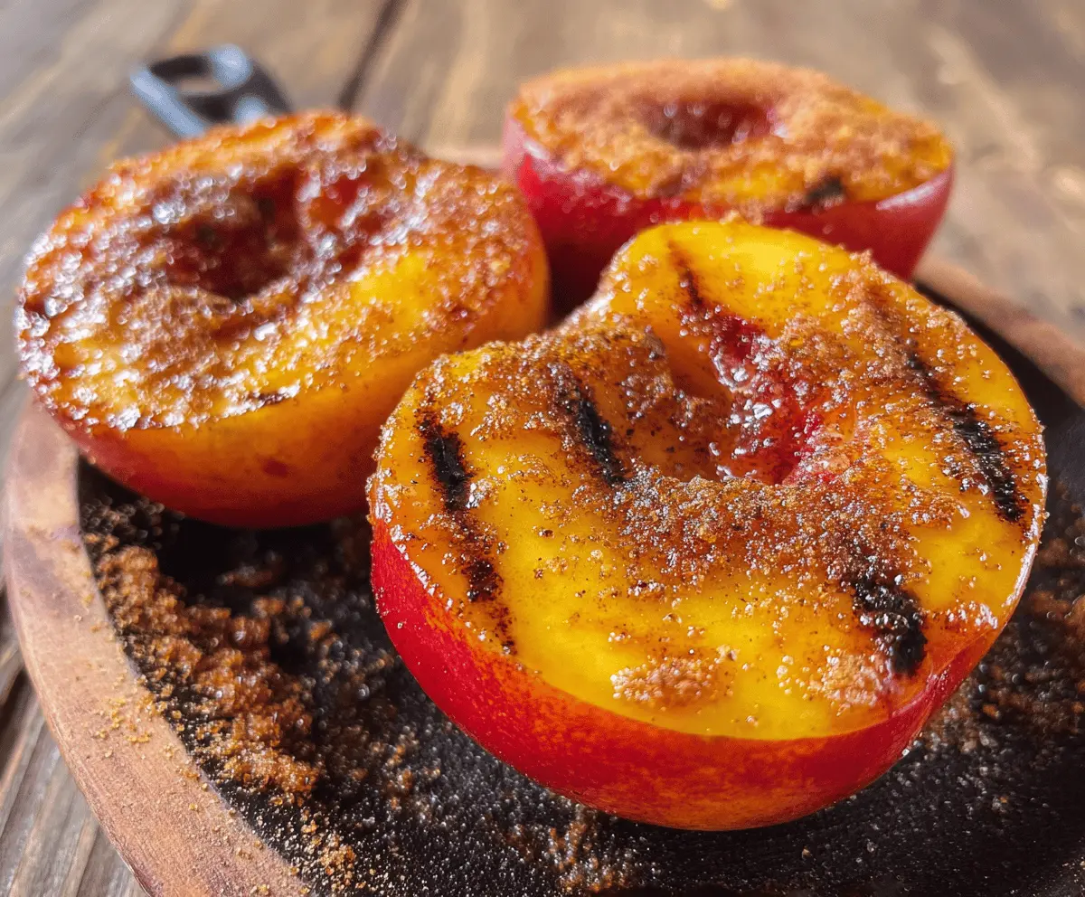 Easy Grilled Peaches With Cinnamon Sugar