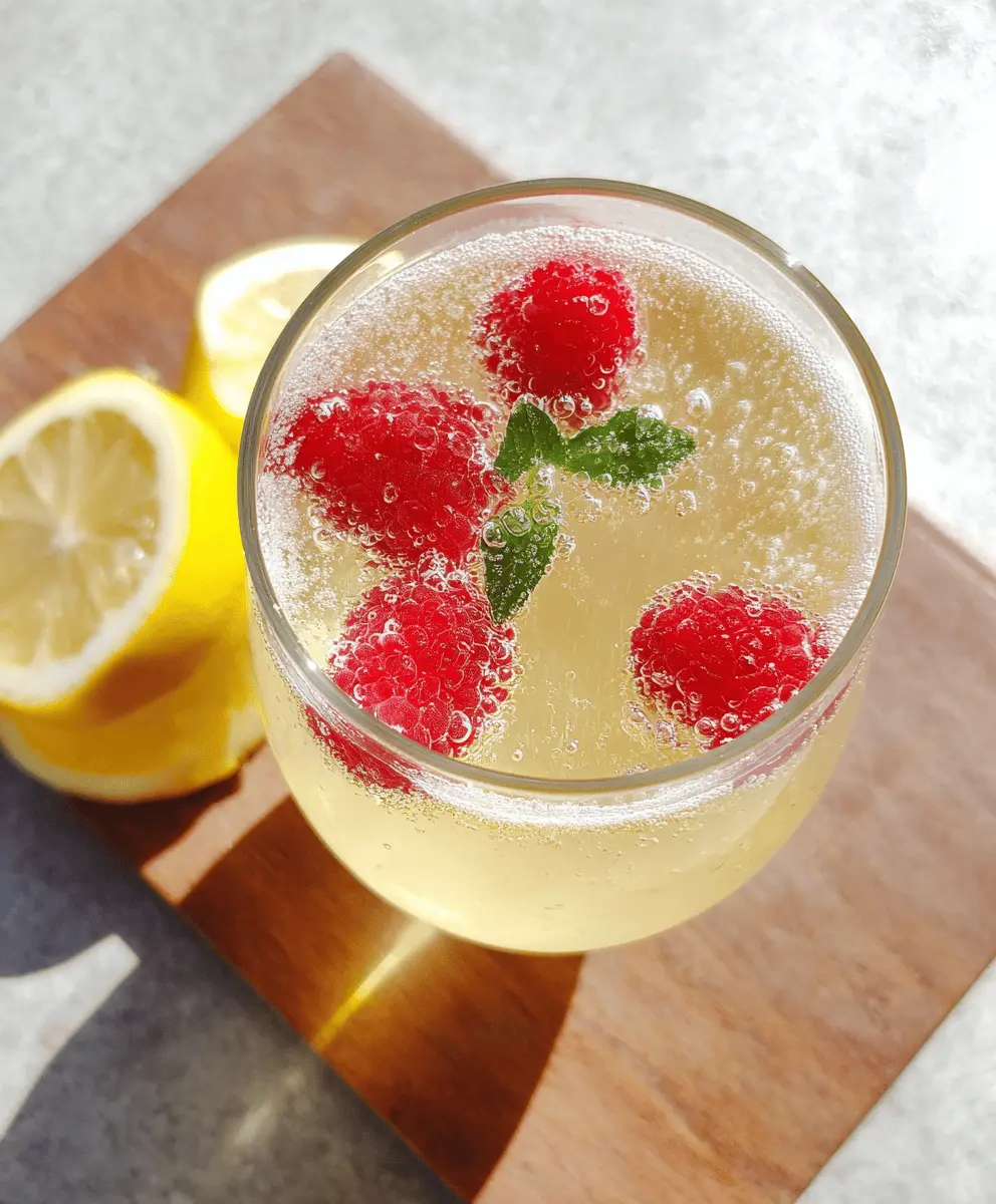 Easy Raspberry Limoncello Prosecco Cocktail Recipe