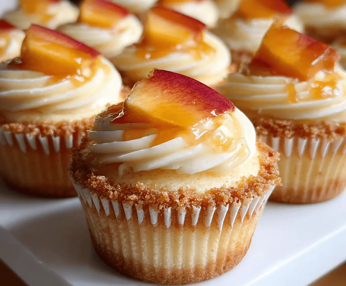Easy Peach and Honey Cheesecake Cupcakes Recipe