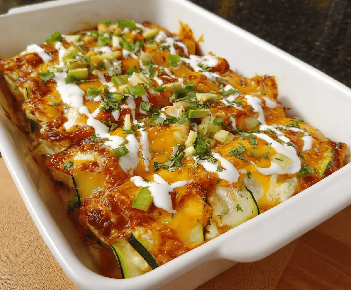 Easy Cheesy Zucchini Enchiladas Recipe