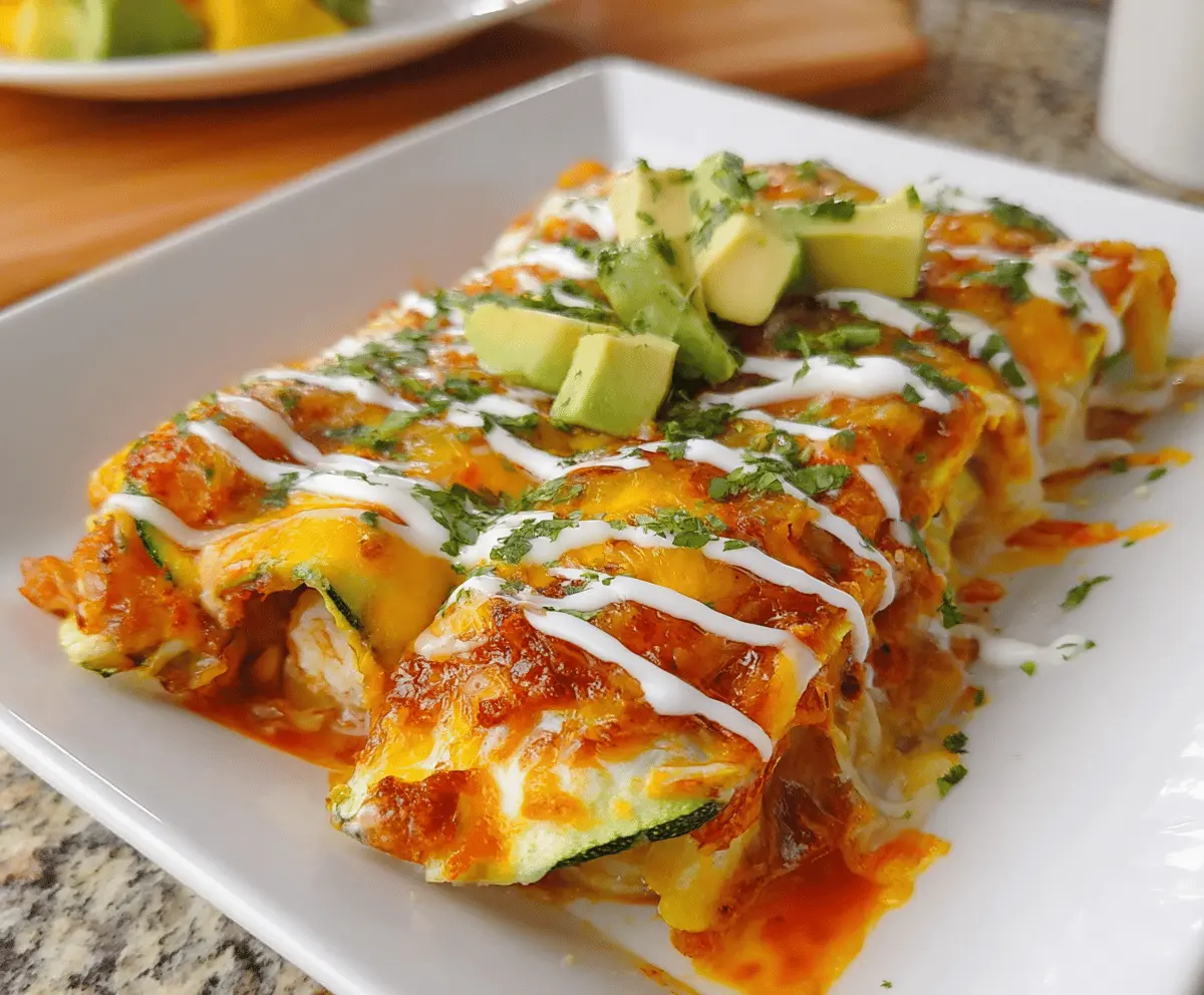 Easy Cheesy Zucchini Enchiladas Recipe