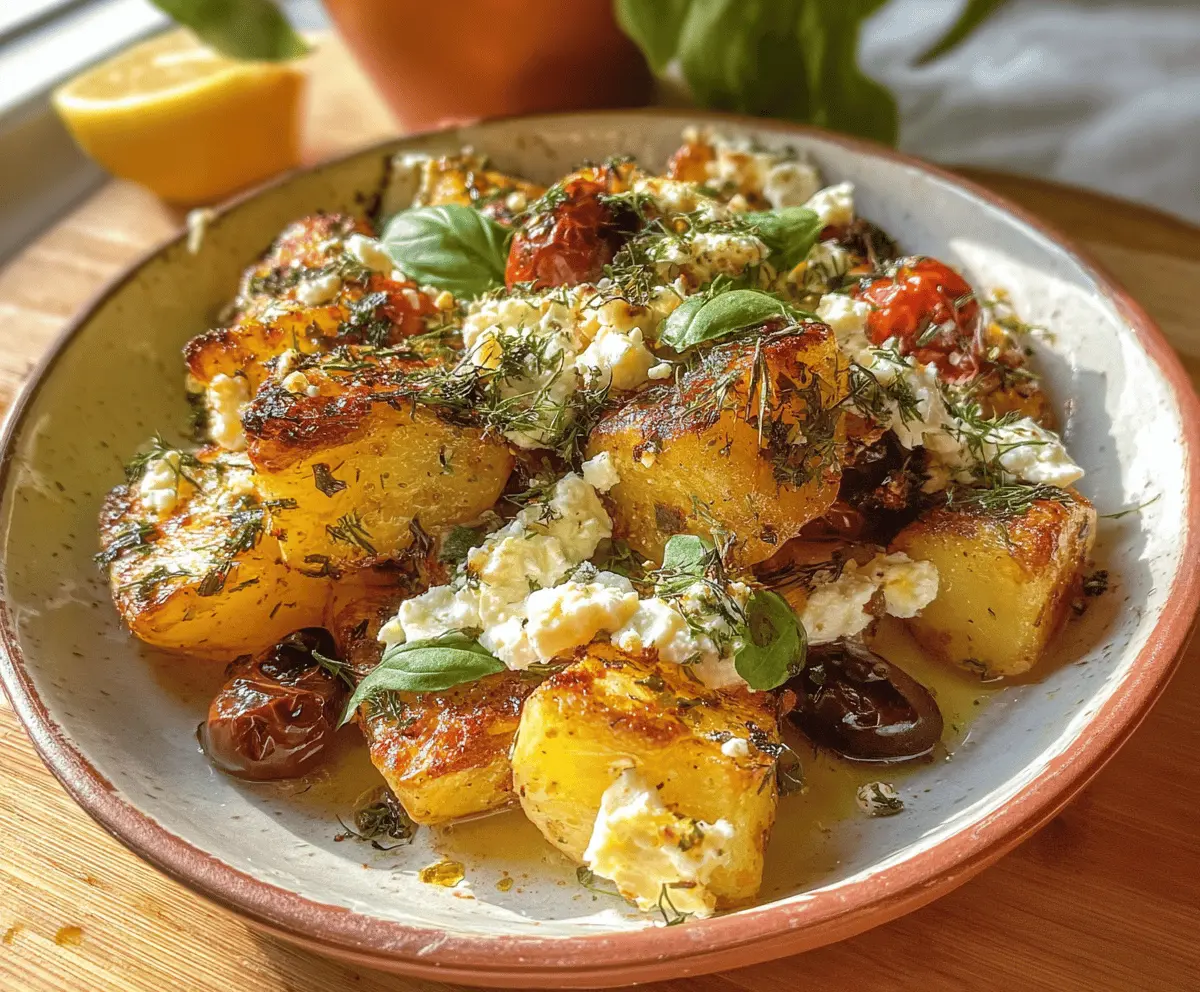 Easy Baked Feta Potatoes with Garlic