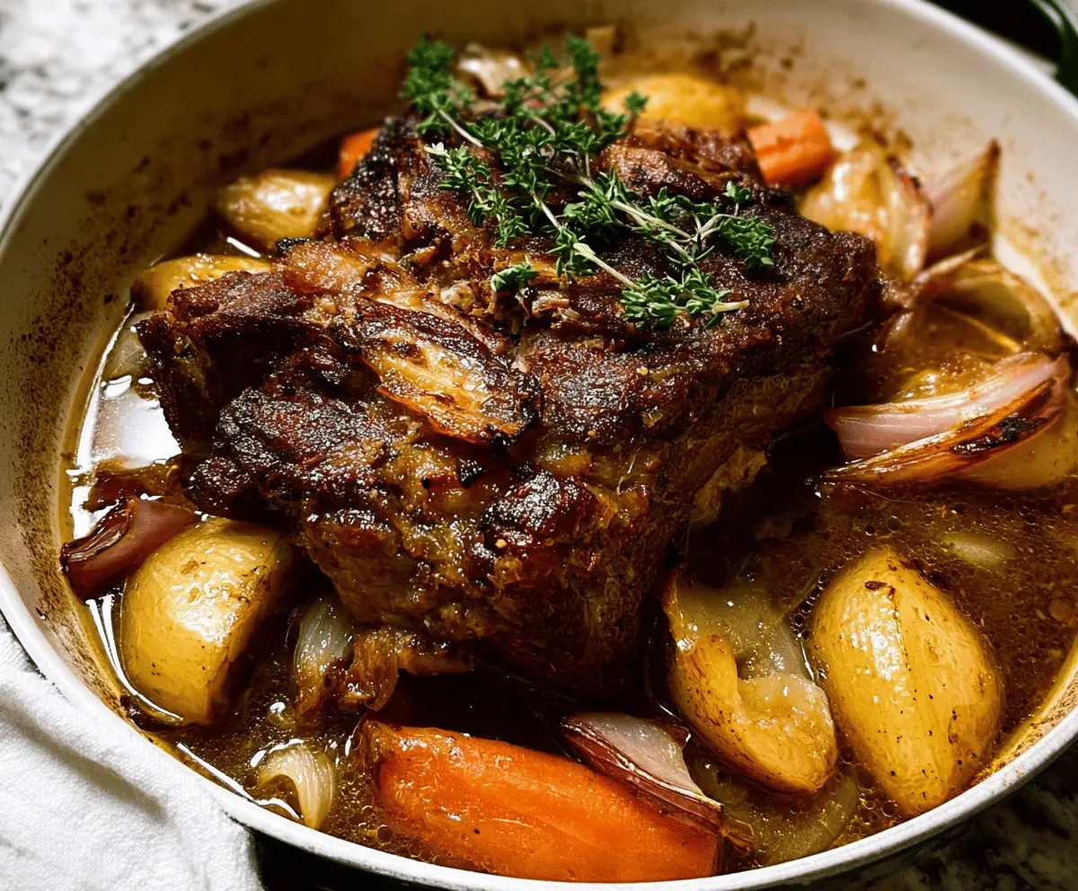 Easy Apple Cider Braised Pork Shoulder Recipe