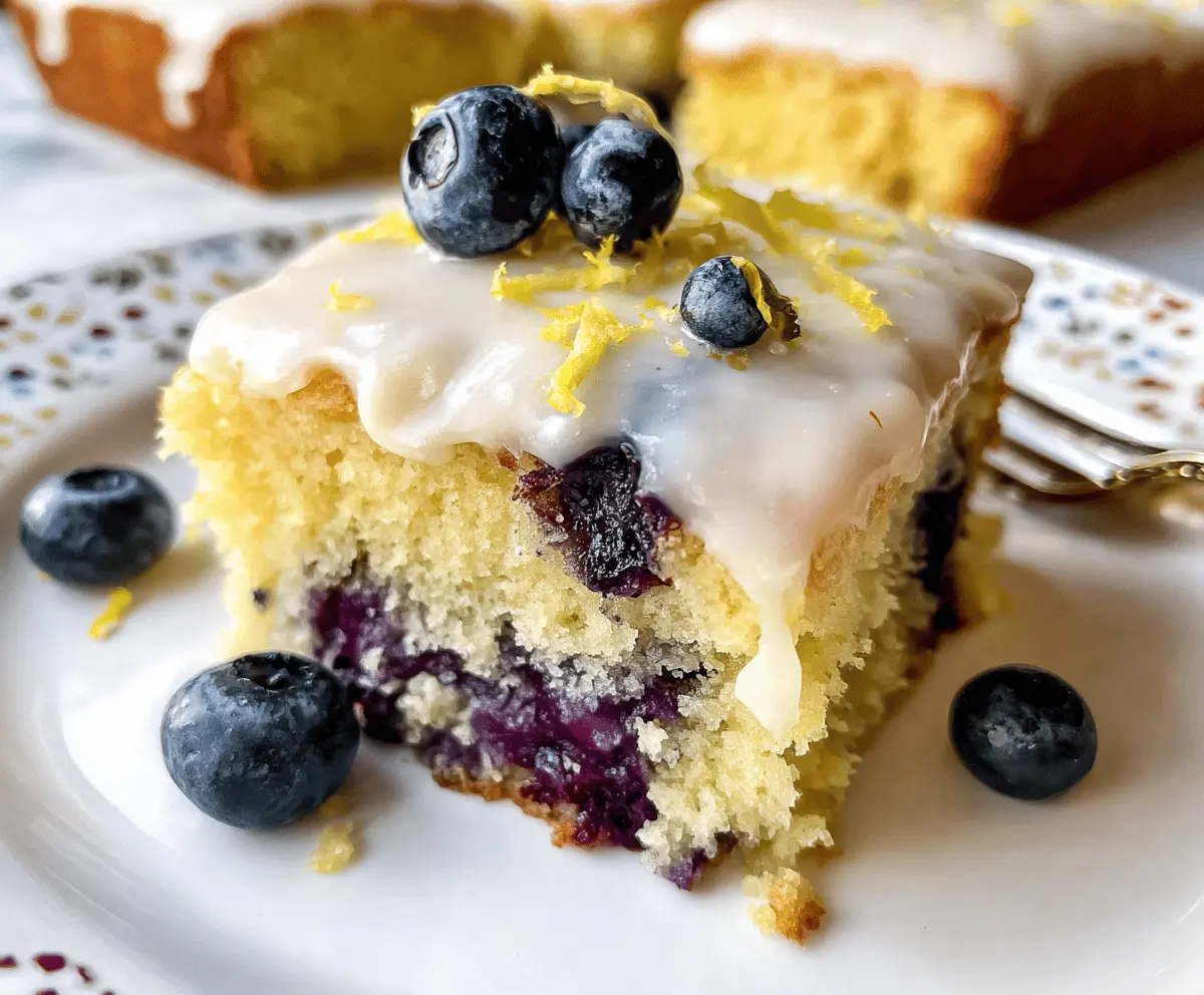 Easy Lemon Blueberry Sheet Cake Recipe