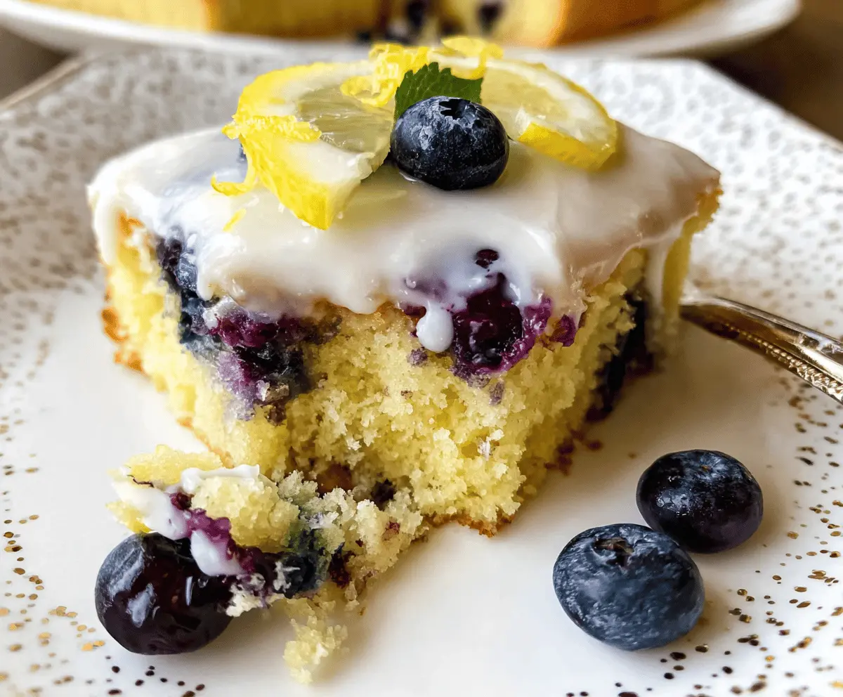 Easy Lemon Blueberry Sheet Cake Recipe