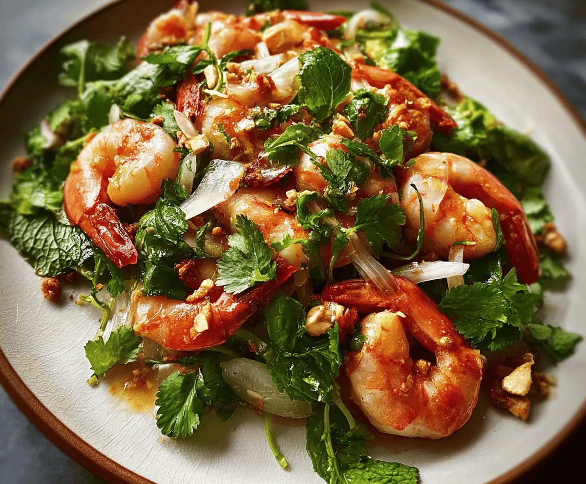 Easy Cilantro Shrimp Salad With Shallots