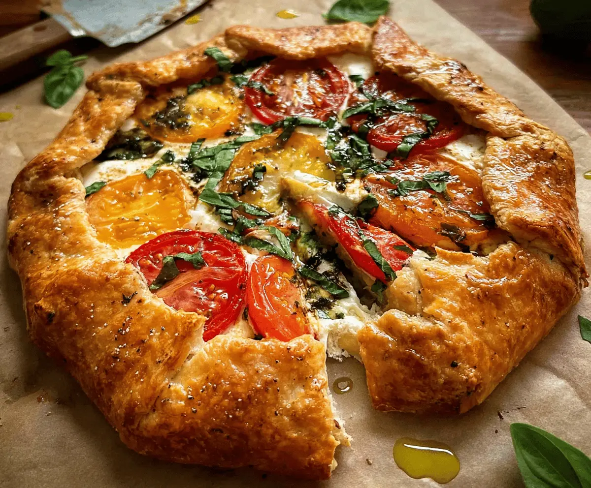 Easy Caprese Galette Recipe With Fresh Tomatoes