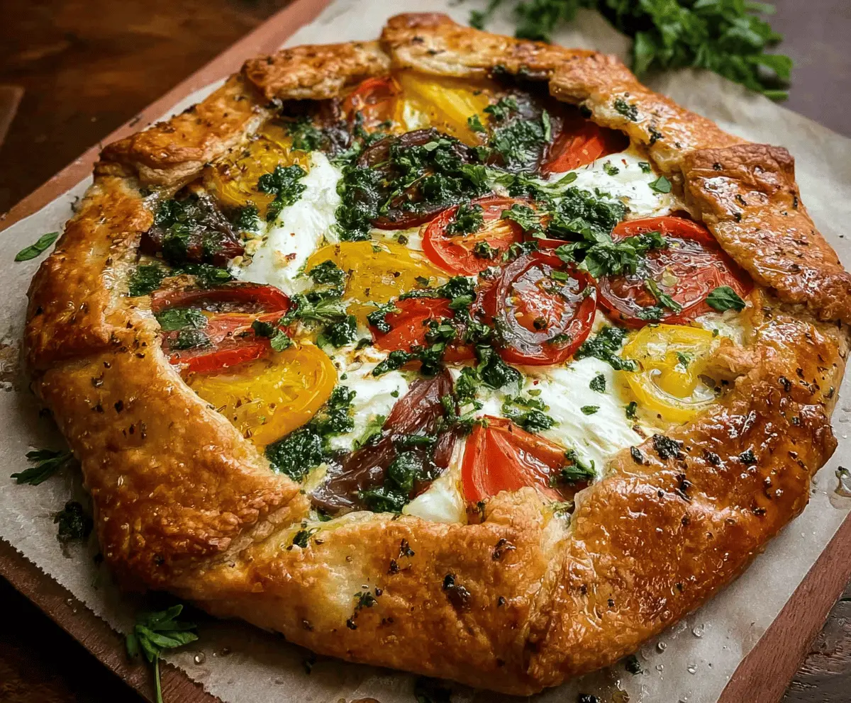 Easy Caprese Galette Recipe With Fresh Tomatoes