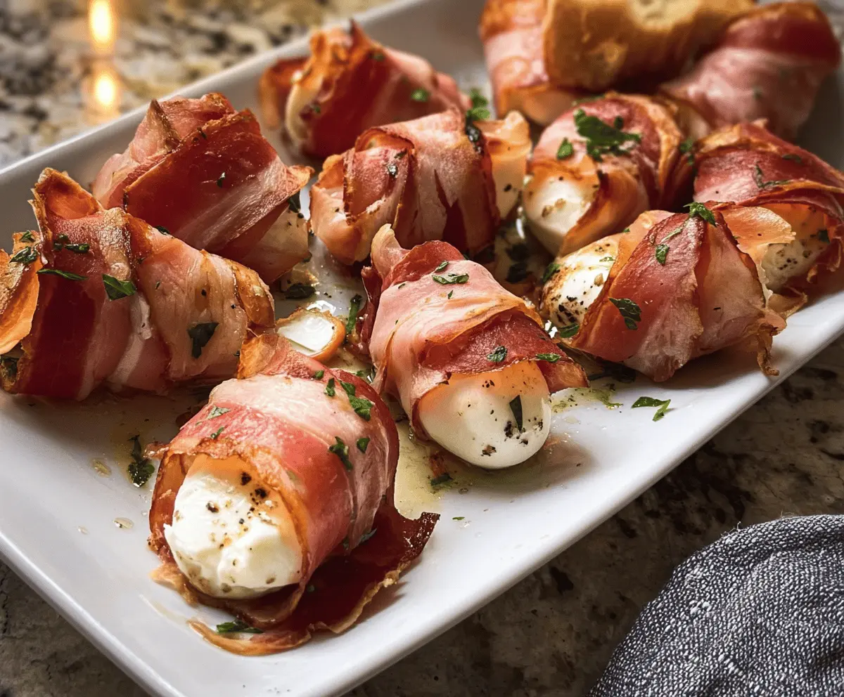 Easy Prosciutto Wrapped Mozzarella Bites Recipe