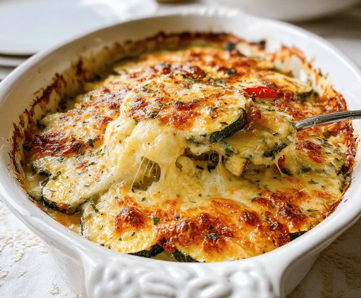 Easy Baked Zucchini and Cheese Casserole