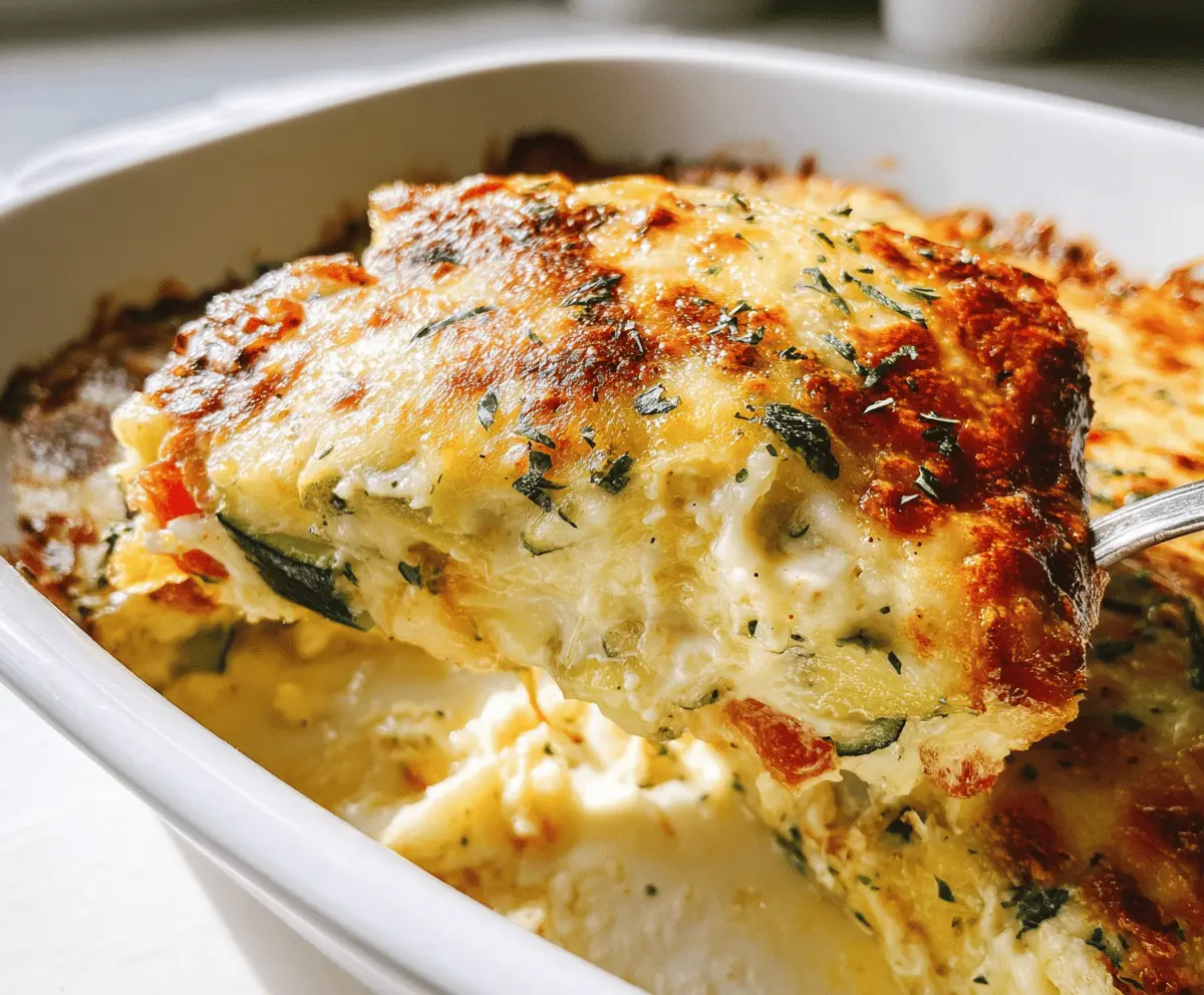 Easy Baked Zucchini and Cheese Casserole