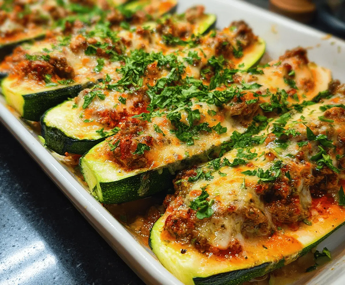 Easy Beef Stuffed Zucchini Boats Recipe