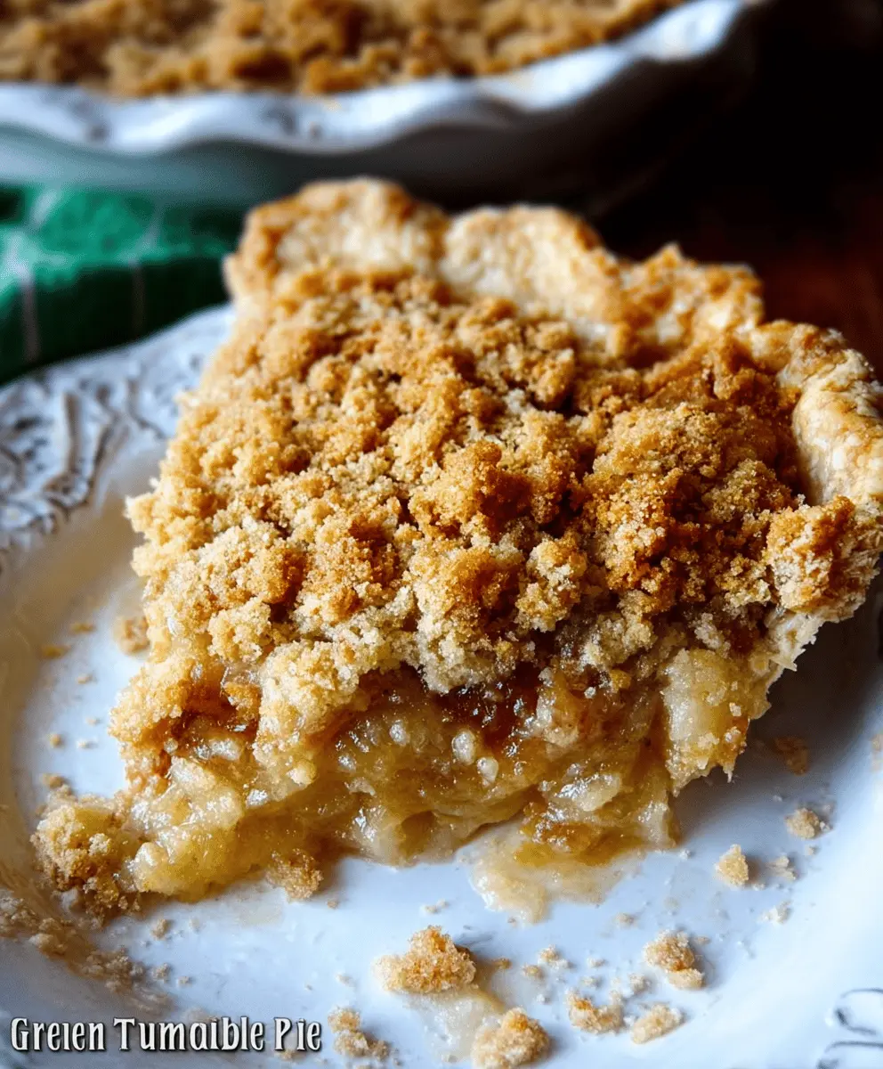 Easy Green Tomato Crumble Pie Recipe