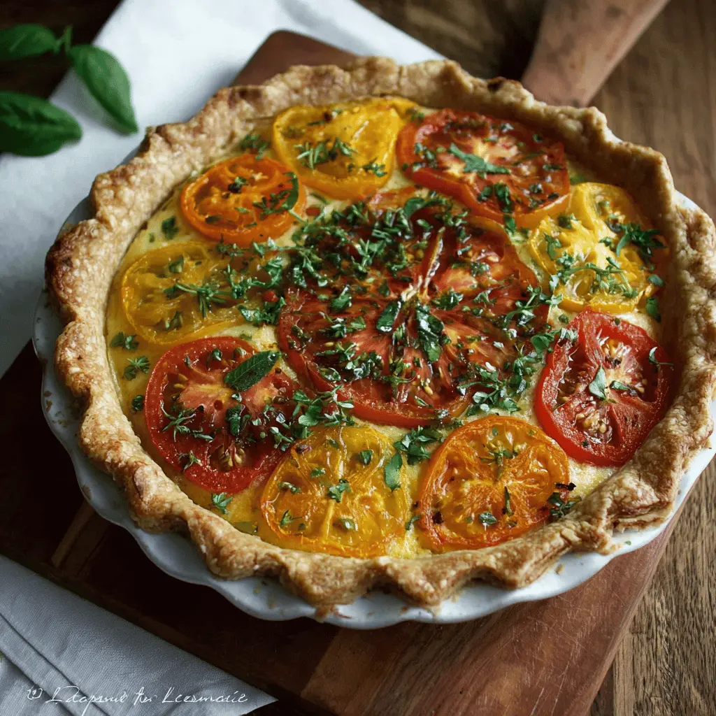 Easy Heirloom Tomato Pie Recipe