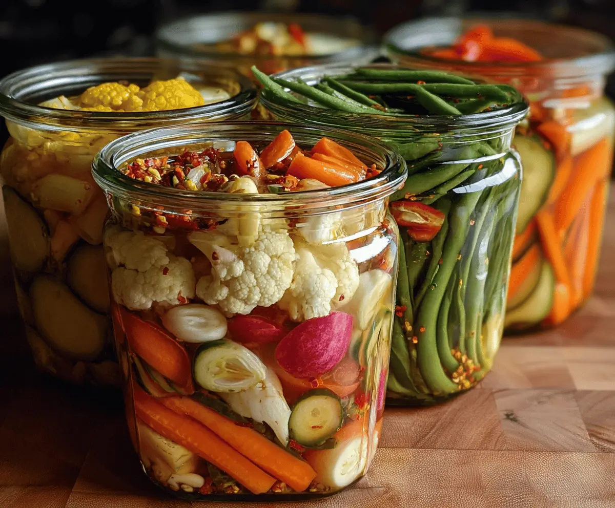 Easy Crunchy Tangy Refrigerator Pickled Veggies