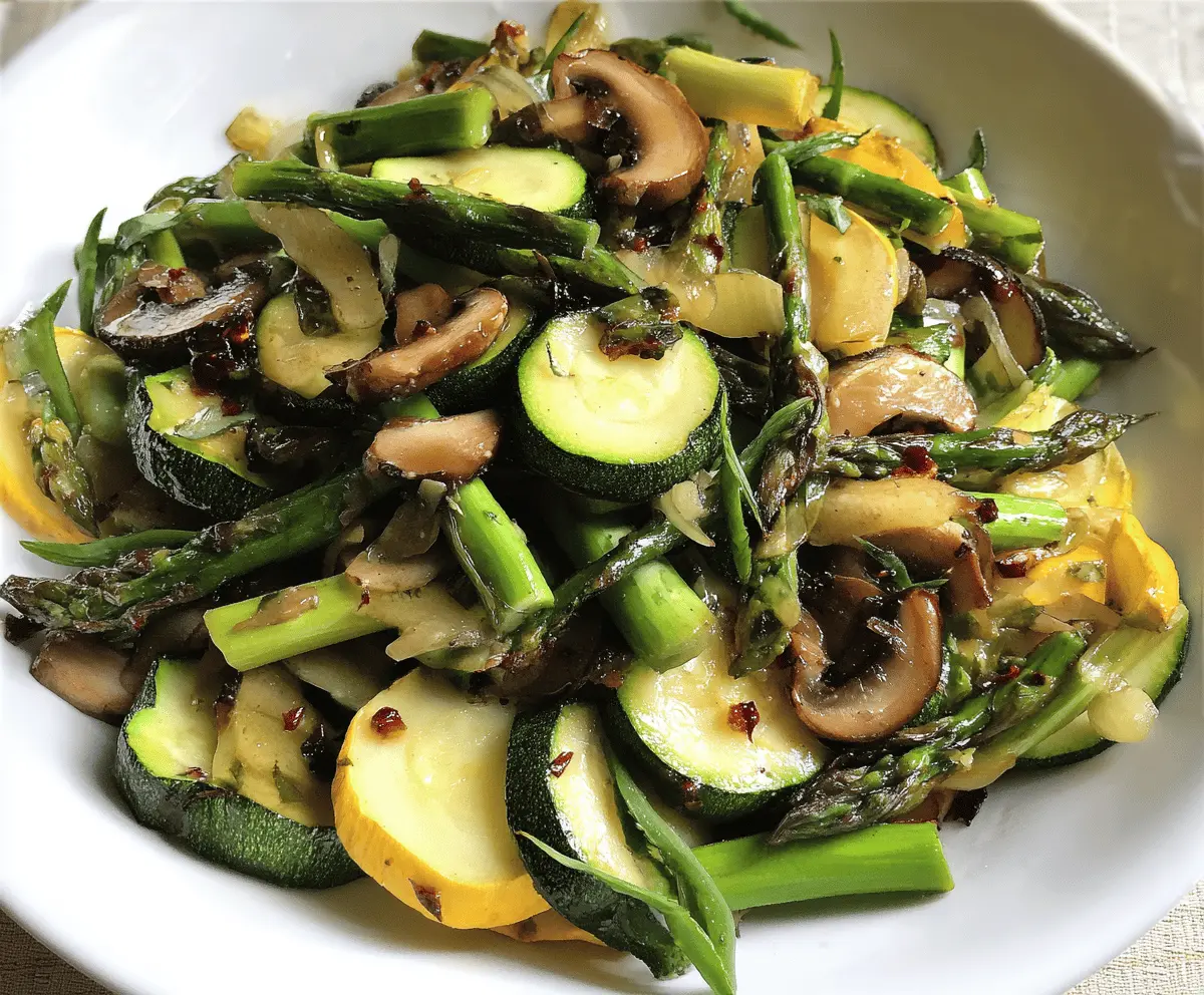 Easy Flavorful Asparagus with Zucchini and Squash