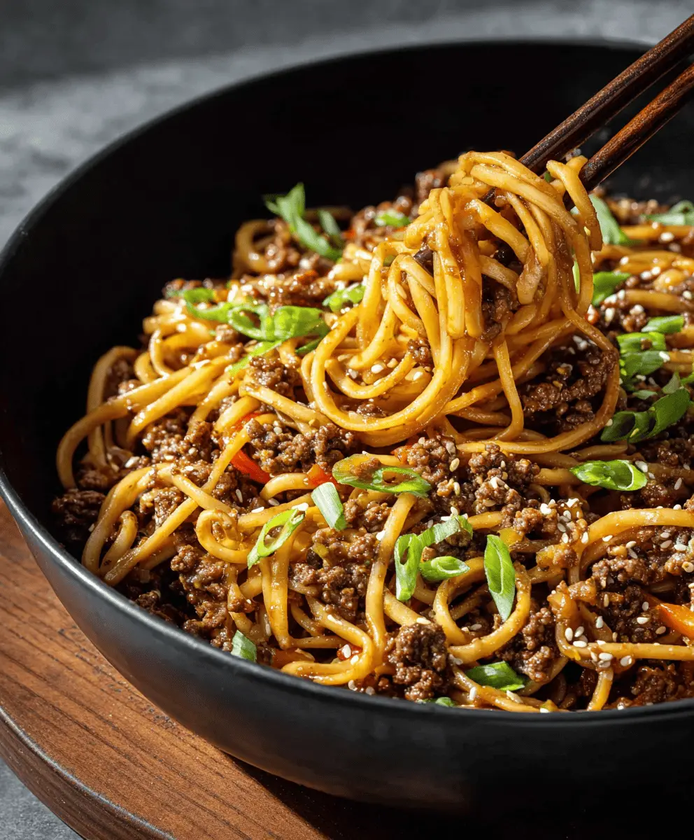 Easy Mongolian Ground Beef Noodles for Quick Dinner