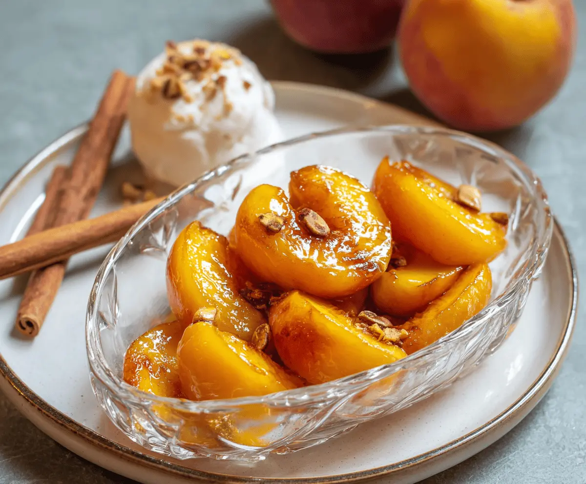 Easy Honey Roasted Peaches Clean Eating Dessert