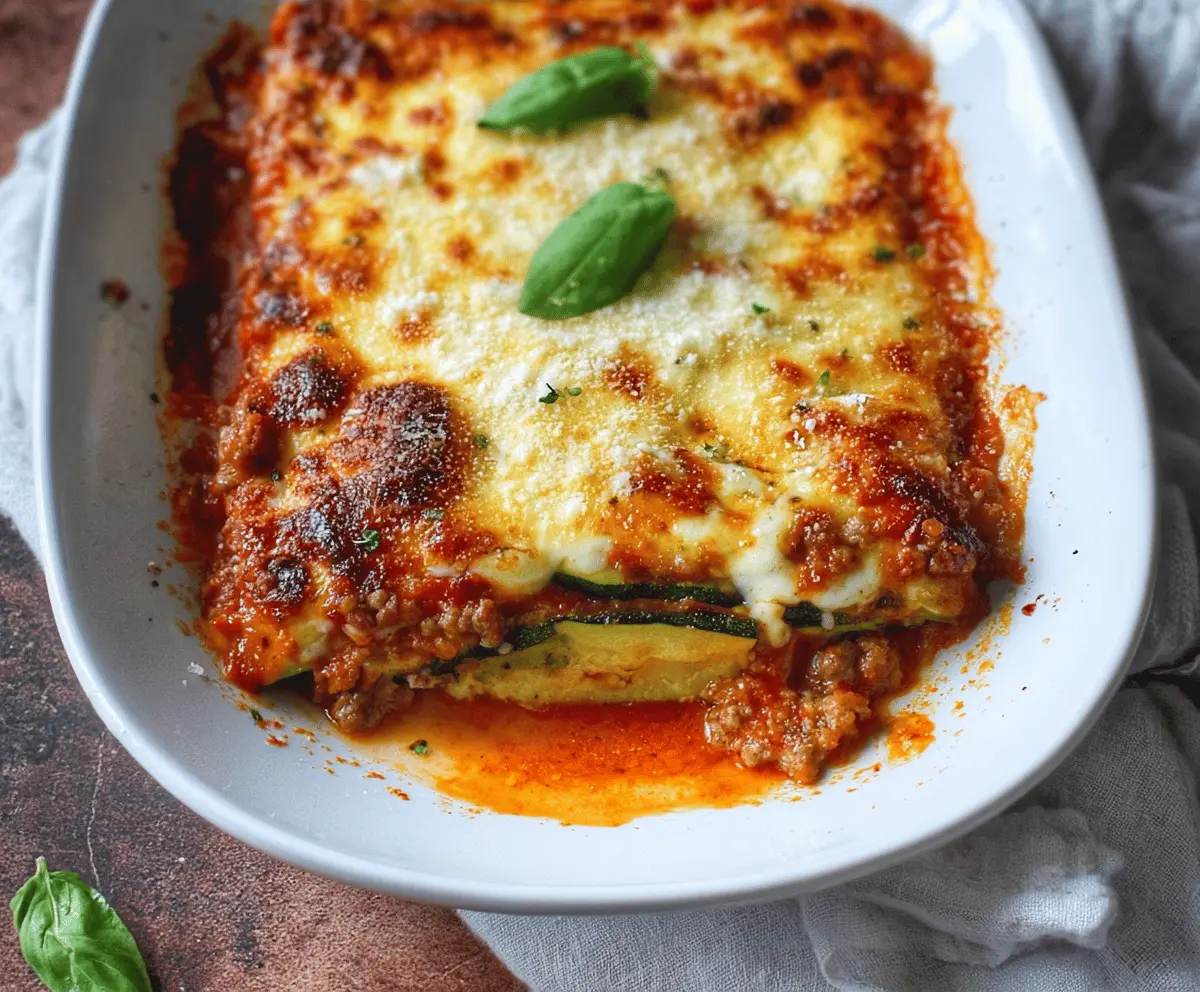 Healthy Zucchini Lasagna with Ground Turkey Recipe