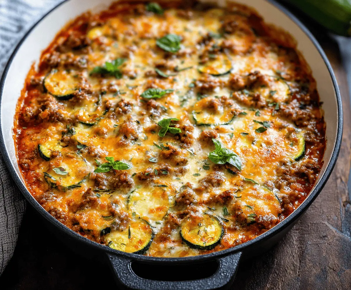 Easy Ground Beef Zucchini Casserole Recipe