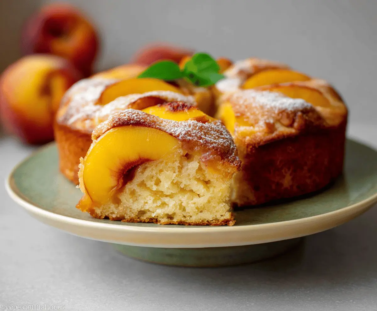 Easy Fresh Peach Cake with Extra Fruit