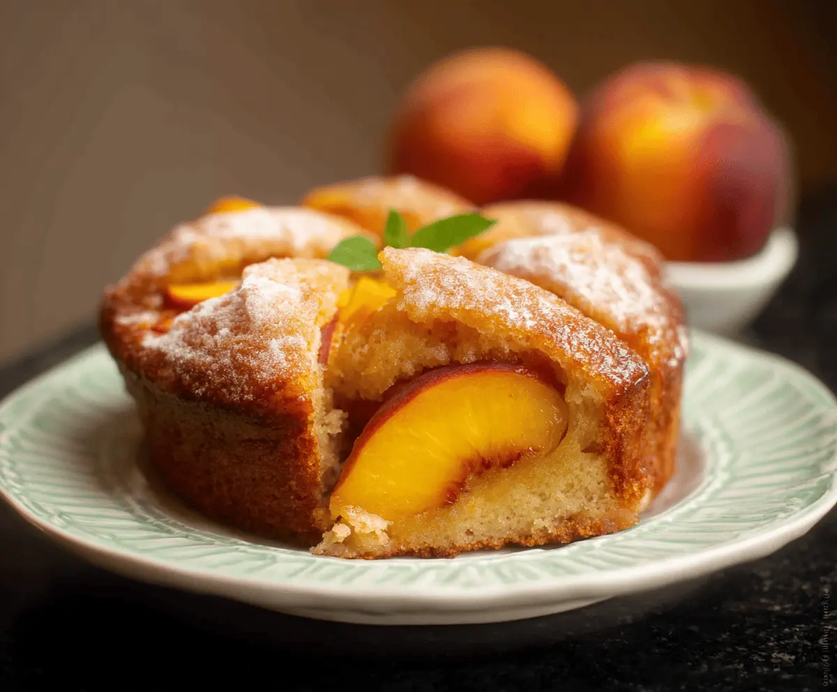 Easy Fresh Peach Cake with Extra Fruit