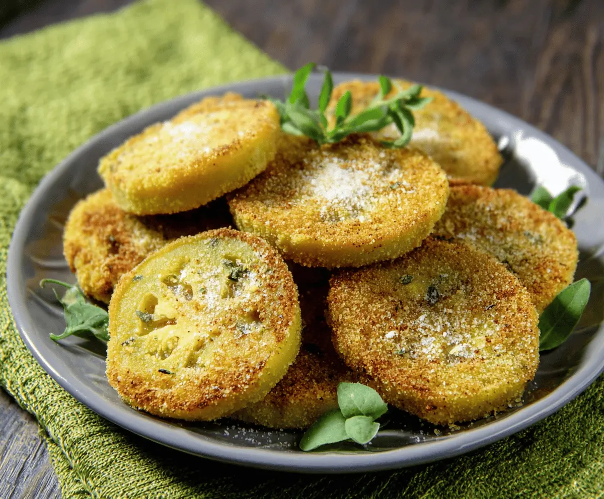 Easy Classic Southern Fried Green Tomatoes Recipe