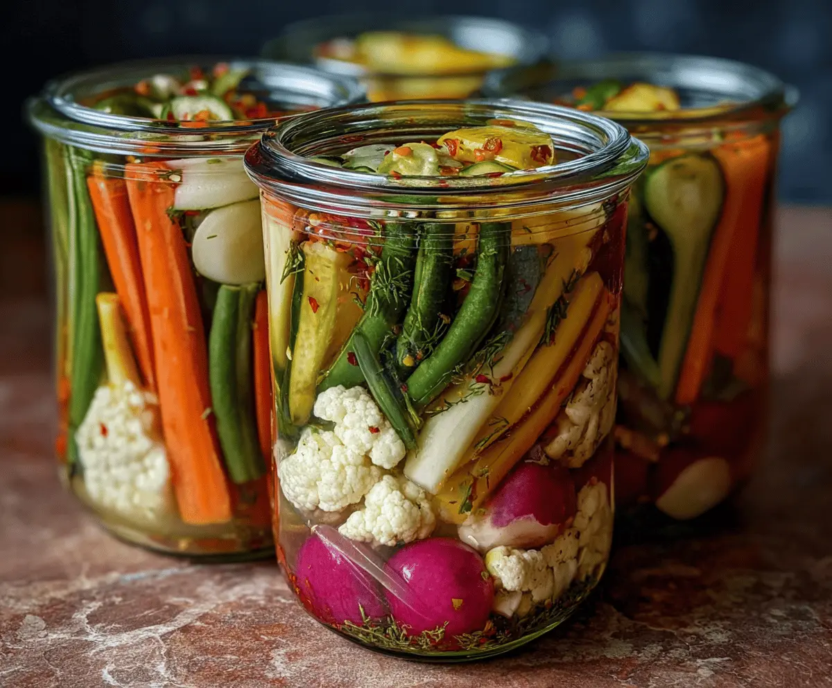 Easy Crunchy Tangy Refrigerator Pickled Vegetables