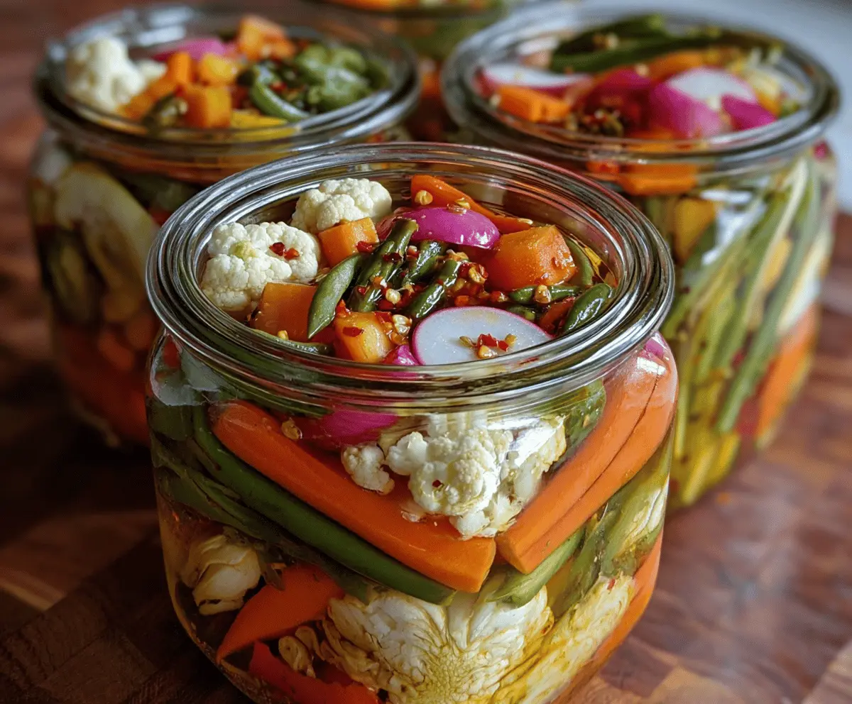 Easy Crunchy Tangy Refrigerator Pickled Vegetables