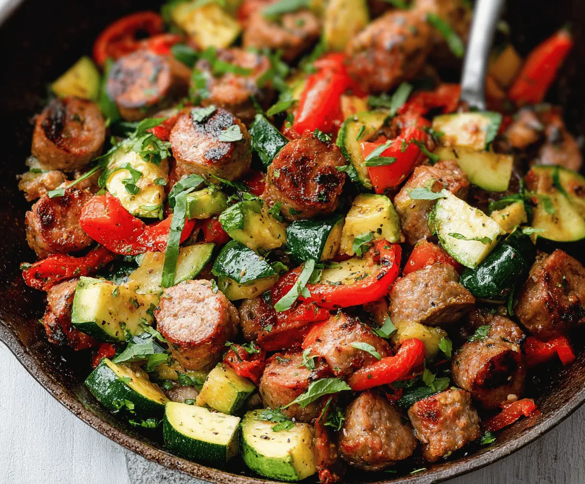 Quick 20-Minute Sausage and Zucchini Skillet