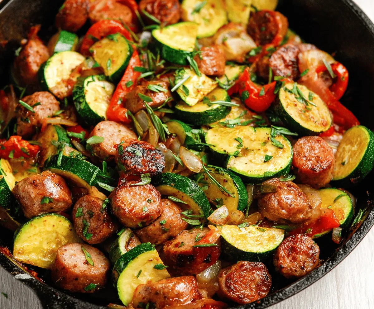 Quick 20-Minute Sausage and Zucchini Skillet