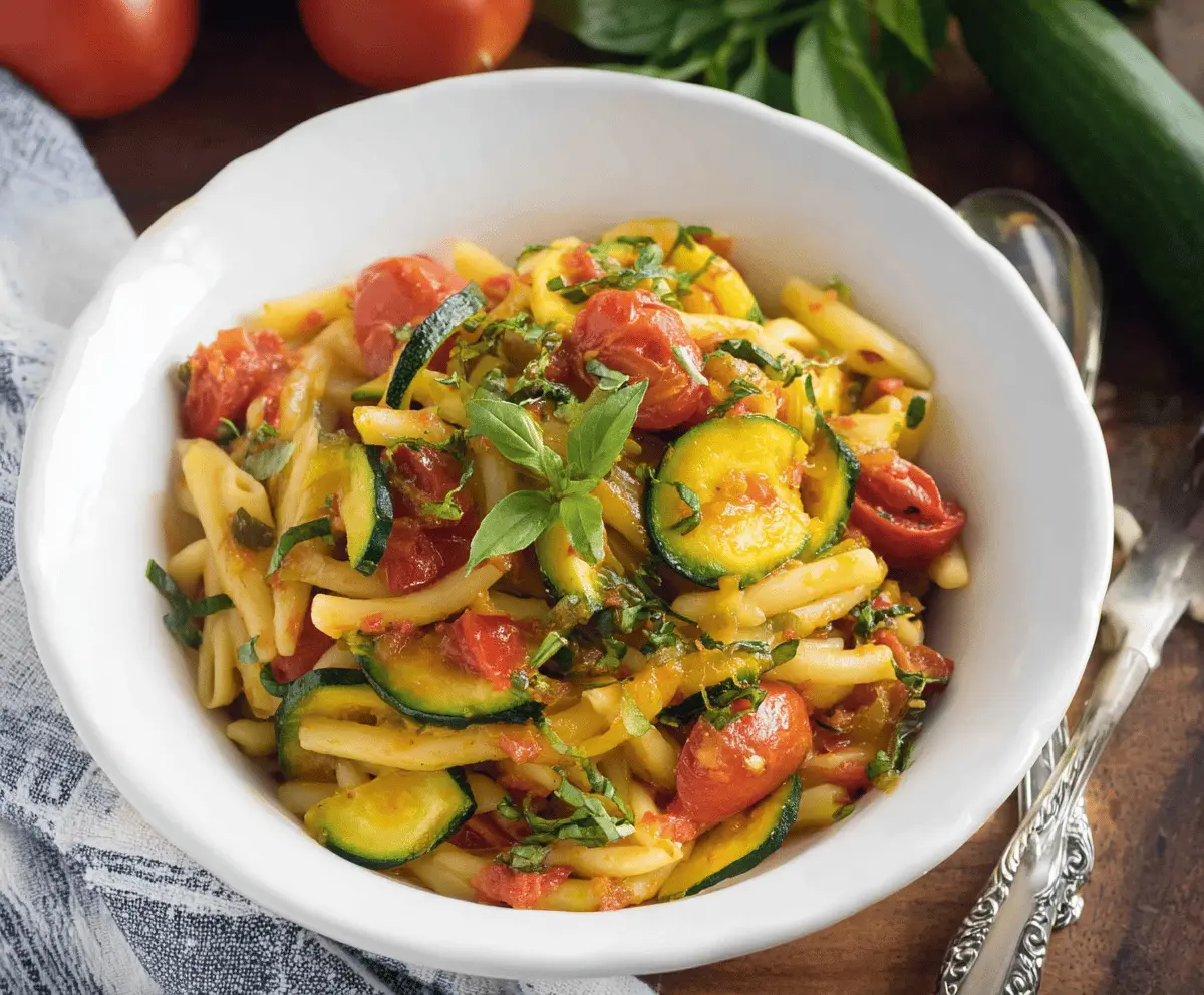 Easy Tomato Zucchini Pasta Recipe