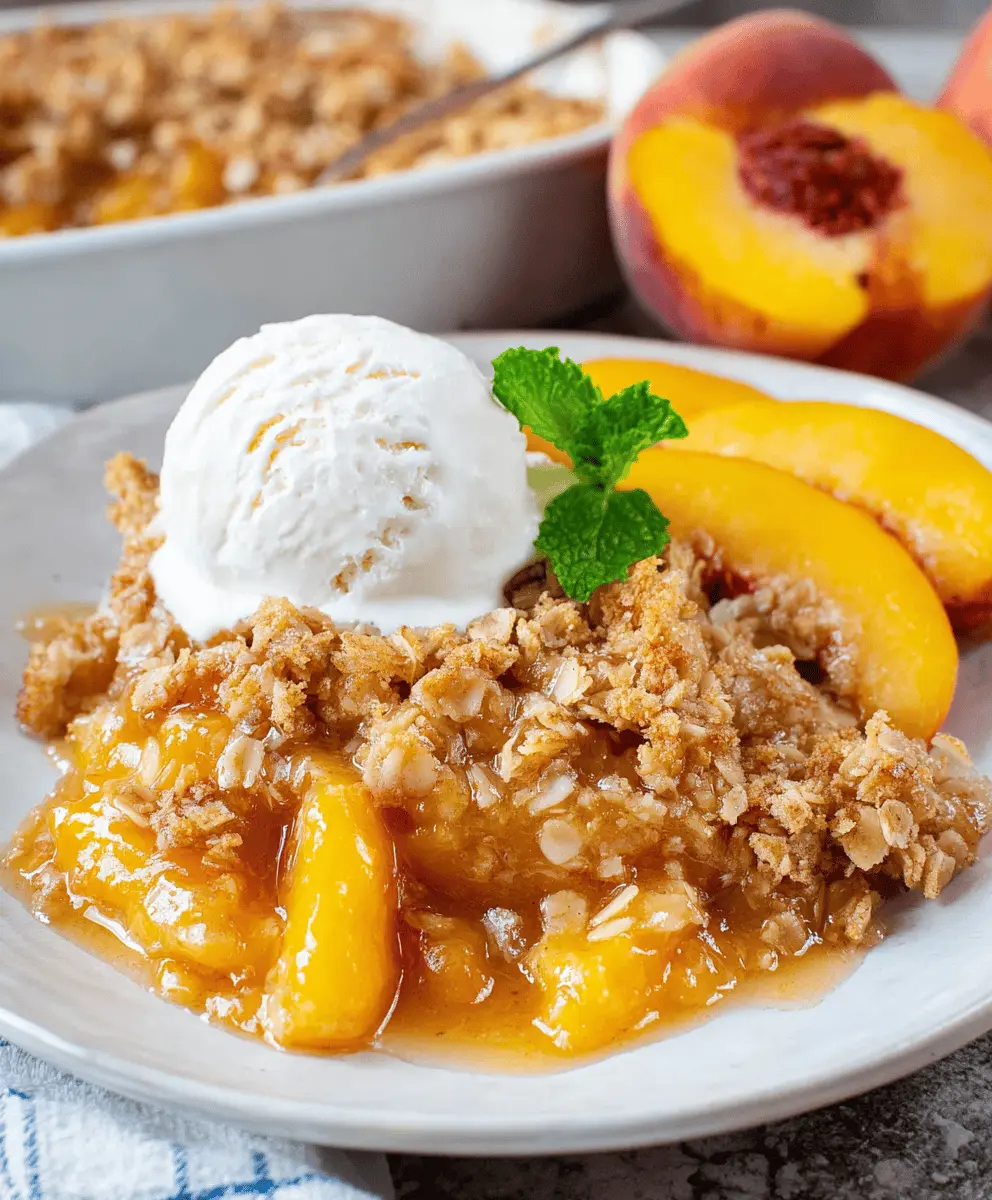 Easy Homemade Peach Crisp Recipe
