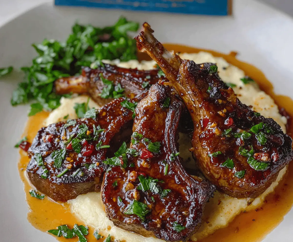 Honey Garlic Lamb Chops With Sweet Glaze