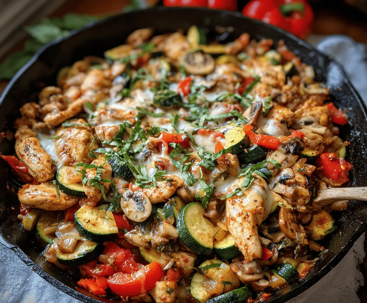 Easy Italian Chicken and Veggie Skillet Meal