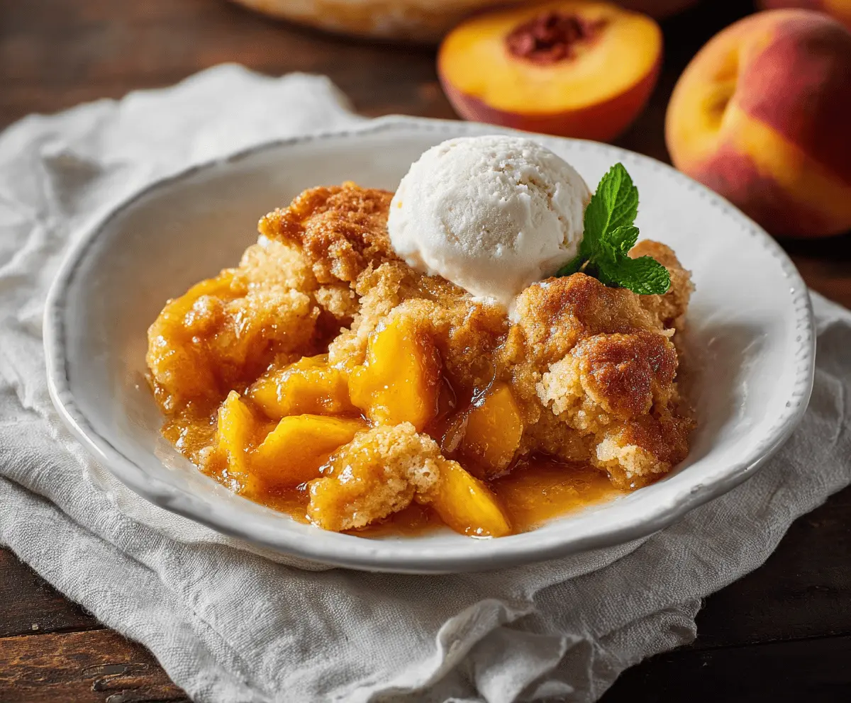 Easy Fresh Peach Cobbler Recipe