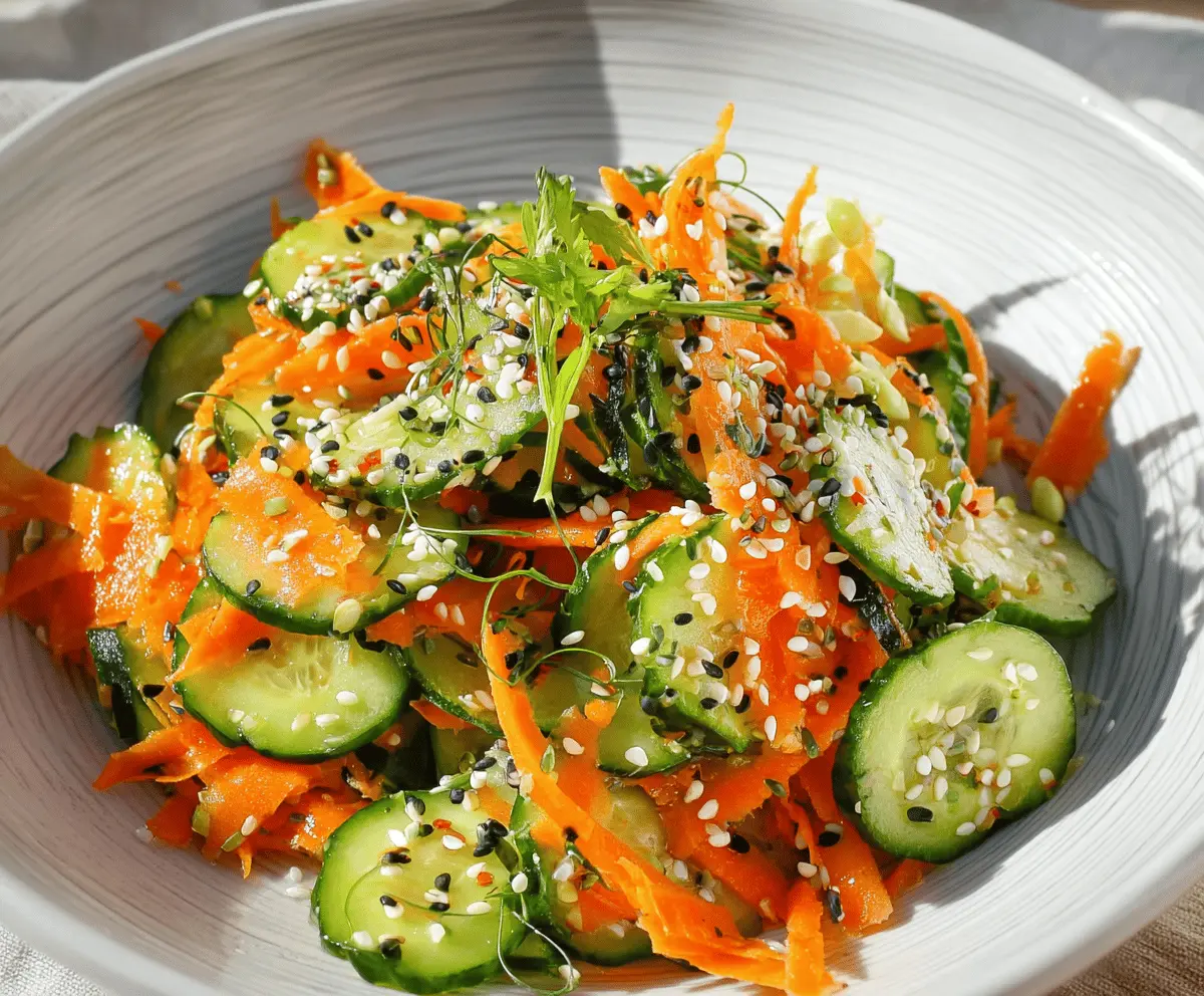 Fresh Carrot and Cucumber Salad Recipe