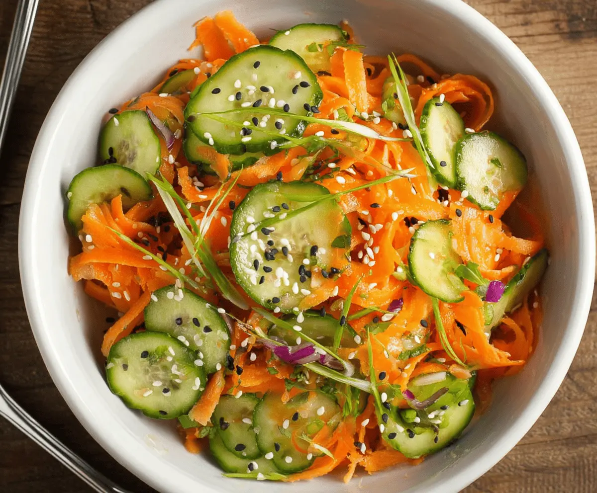 Fresh Carrot and Cucumber Salad Recipe