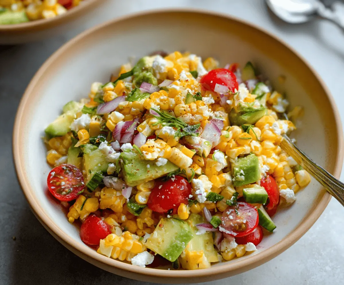 Bright and Zesty Corn Salad Recipe for Summer