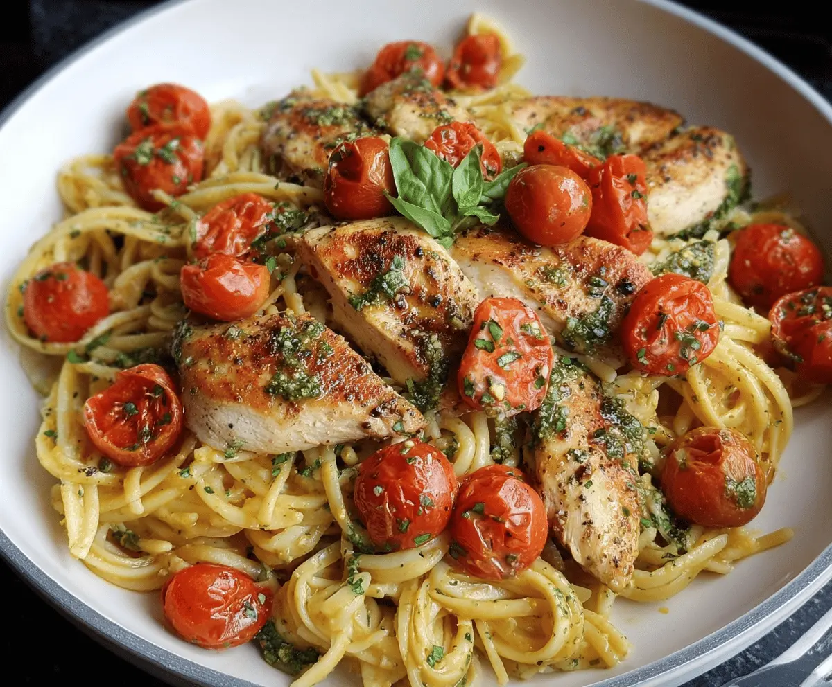 Easy Chicken Pasta with Cherry Tomatoes and Basil