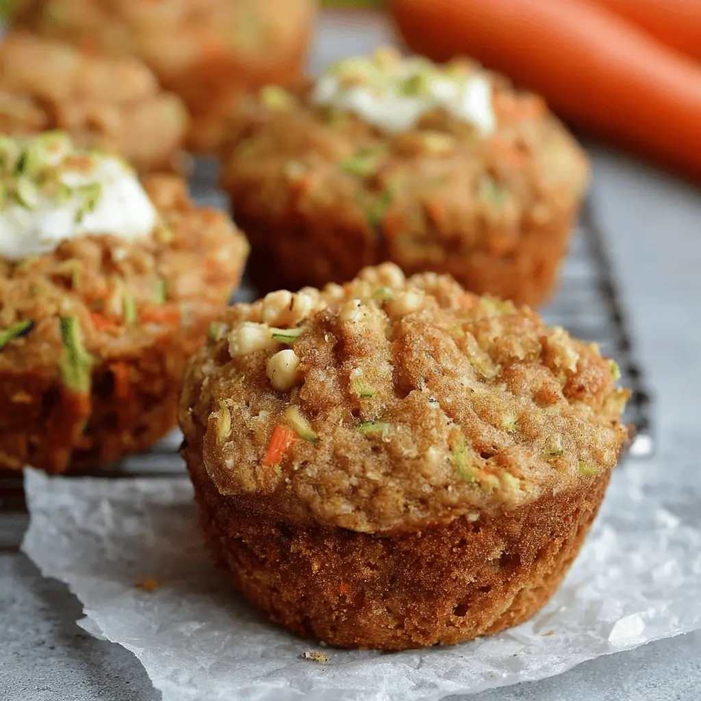 Moist Carrot Cake Zucchini Muffins Recipe